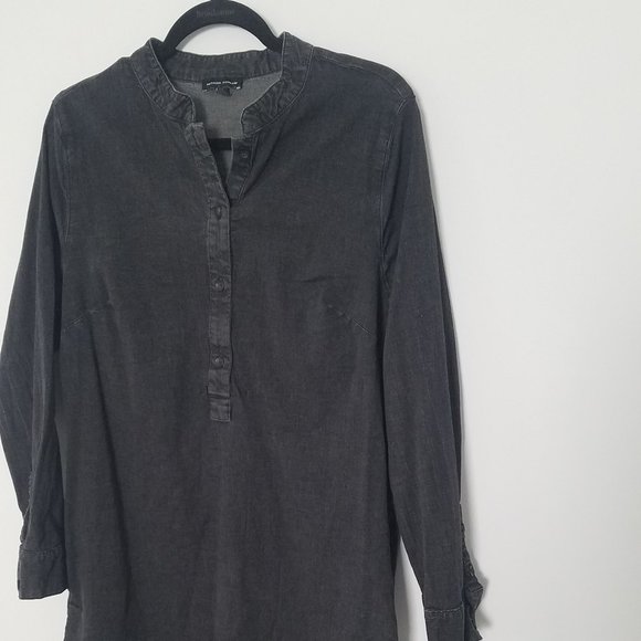 Universal Standard Black Denim Shirt Dress - Picture 2 of 7